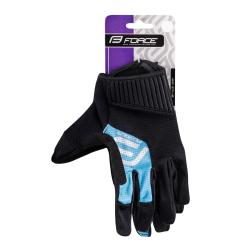 Force MTB POWER černo-modré cyklistické rukavice