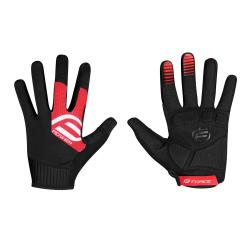 Force MTB POWER černo-červené cyklistické rukavice