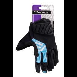 Force MTB POWER černo-modré cyklistické rukavice