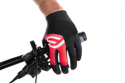 Force MTB POWER černo-červené cyklistické rukavice