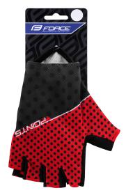 Force POINTS červeno-černé cyklorukavice bez zapínání