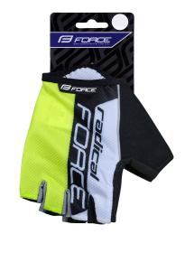 Force RADICAL fluo-bielo-čierne cyklistické rukavice