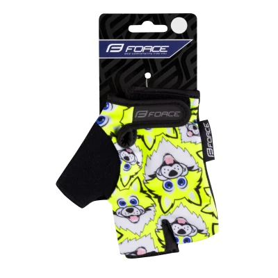 Force Rukavice WOLFIE KID fluo