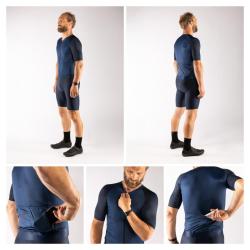 Force SCRIPT tm.modrý cyklodres - kr. rukáv POUZE M (VÝPRODEJ)