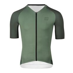 Force SCRIPT zelený cyklodres - kr. rukáv + Force BLADE MTB černé cyklokraťasy
