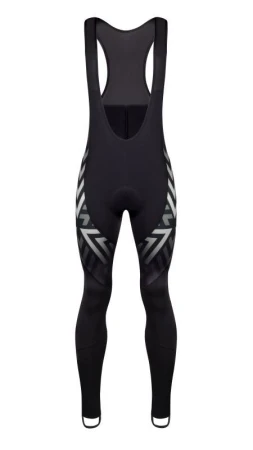 Force SPIKE černo-bílý cyklistický dres - dlouhý rukáv + Force SPIKE černo-bílé cyklokalhoty