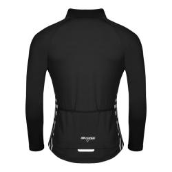 Force SPIKE černo-bílý cyklistický dres - dlouhý rukáv + Force SPIKE černo-bílé cyklokalhoty