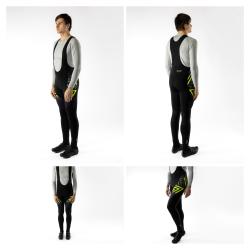 Force SPIKE čierno-fluo cyklokalhoty so šrákmi a vložkou kalhoty