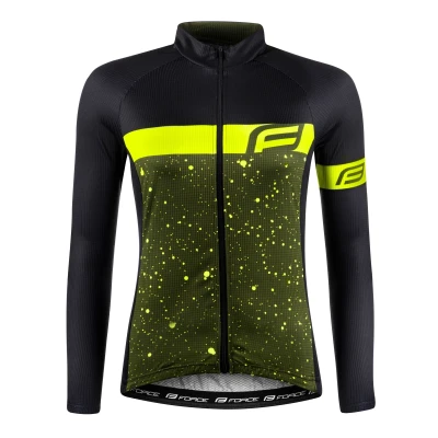 Force SPRAY LADY army-fluo dámský cyklodres - dl. rukáv POUZE L (VÝPRODEJ)