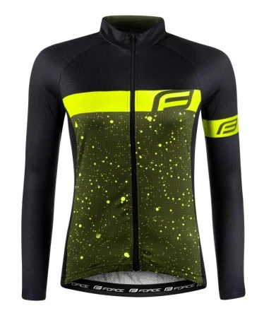 Force SPRAY LADY army-fluo dámský cyklodres - dl. rukáv POUZE L (VÝPRODEJ)