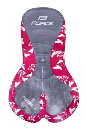 Force SPRAY LADY bílo-černý cyklodres - dl. rukáv + Force REFLEX LINE LADY černo-růžové cyklokalhoty