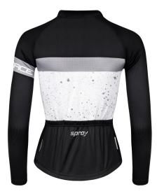 Force SPRAY LADY bílo-černý dámský cyklodres - dl. rukáv POUZE M (VÝPRODEJ)