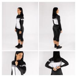 Force SPRAY LADY bílo-černý dámský cyklodres - dl. rukáv POUZE M (VÝPRODEJ)