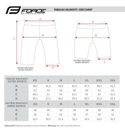 Force STORM černo-šedé cyklokraťasy s odnímatelnou vložkou