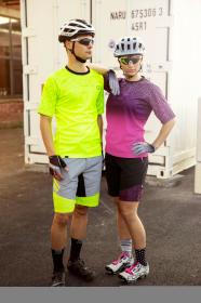 Force STORM šedo-fluo cyklošortky s odnímateľnou vložkou