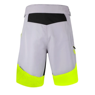 Force STORM šedo-fluo cyklokraťasy s odnímatelnou vložkou