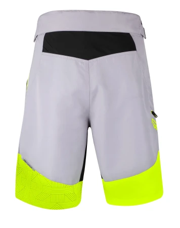 Force STORM šedo-fluo cyklokraťasy s odnímatelnou vložkou