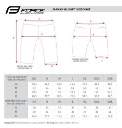 Force STORM šedo-fluo cyklokraťasy s odnímatelnou vložkou