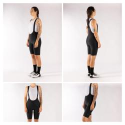 Force STREAM LADY černý cyklistický dres + Force ACTION LADY černé cyklokraťasy
