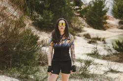 Force STREAM LADY černý cyklistický dres + Force CHARM LADY černé cyklokraťasy
