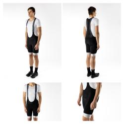 Force STRIPE černo-bílé cyklokraťasy se šráky a vložkou