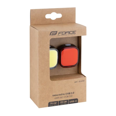 Force Světla/blikačky sada COB 2.0 USB přední+zadn
