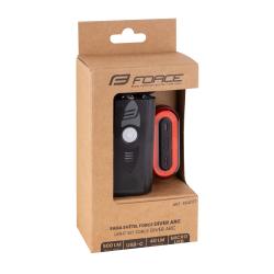 Force Světla sada DIVER ARC USB přední+zadní