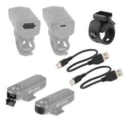 Force DOT USB přední+zadní sada světel