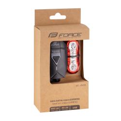 FORCE EXPRESS USB přední+zadní sada světel