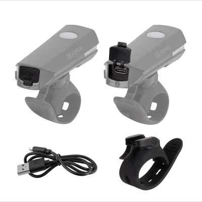 Force Světlo přední FLUX 200LM USB, černé