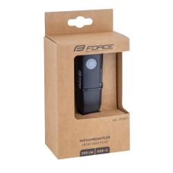 Force Svetlo predné FLUX 200LM USB, čierne