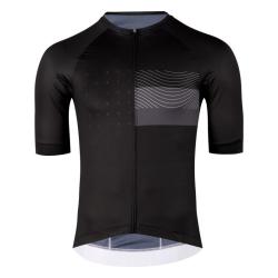 Force SWAY černý cyklodres - kr. rukáv + Force MOUNT MTB černé cyklokraťasy bez vložky