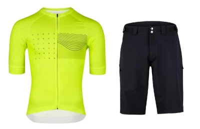 Force SWAY fluo cyklodres - kr. rukáv + Force REBEL MTB černé cyklokraťasy Force SWAY fluo cyklodres - kr. rukáv + Force REBEL MTB černé cyklokraťasy