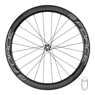 Force Team SP Karbon Disc SH 50 černé plášťové zadní silniční kolo