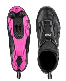 Force MTB ICE21 LADY čierno-ružové dámske zimné tretry + šál Force