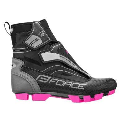 Force MTB ICE21 LADY černo-růžové dámské zimní tretry Force MTB ICE21 LADY černo-růžové dámské zimní tretry