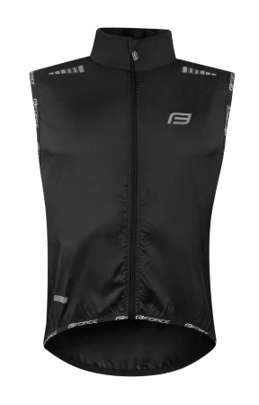 Force V48 černá cyklo vesta neprofuk POUZE S (VÝPRODEJ)