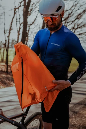 Force WINDPRO oranžová cyklovesta , plná záda