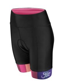 Force VICTORY čierno-ružové dámske cyklošortky do pása s vložkou