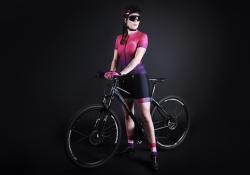 Force VICTORY čierno-ružové dámske cyklošortky do pása s vložkou