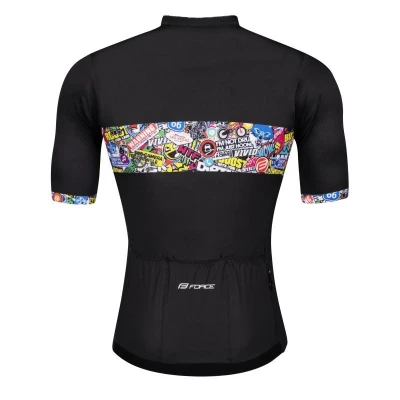 Force VIVID černý cyklistický dres - kr. rukáv POUZE S (VÝPRODEJ)