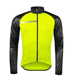 Force WINDPRO fluo-černá neprofuk cyklistická bunda POUZE 3XL (VÝPRODEJ)