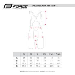 Force WINNER modré cyklokraťasy se šráky a vložkou
