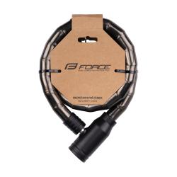 Force Zámek článkový bez držáku 80cm/18mm, černý