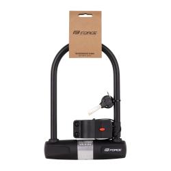 Force Zámek podkova s držákem 11.5x18.9 cm, černý