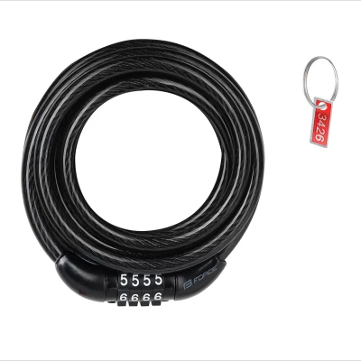 Force Zámek S8/1800mm, kódový, bez držáku, černý Force Zámek S8/1800mm, kódový, bez držáku, černý