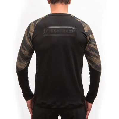Fresh Trash FT MEN[39]S ESCAPE MERINO LONG SLEEVE TEE BLACK/BRUSH pánské tričko