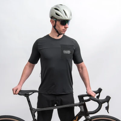 Fresh Trash FT MEN[39]S HORIZON POCKET SHORT SLEEVE JERSEY BLACK/BLACK pánské tričko