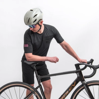 Fresh Trash FT MEN[39]S HORIZON POCKET SHORT SLEEVE JERSEY BLACK/BLACK pánské tričko