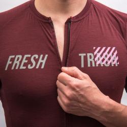Fresh Trash MEN[39]S LITE MERINO EVO JERSEY MERLOT RED pánský cyklodres